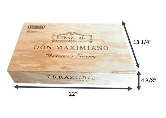 Don Maximiano repurposed wooden wine crate with Detached Lid from Errázuriz winery in Aconcagua Valley, Chile.