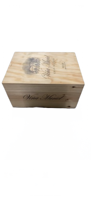 Rioja Tempranillo repurposed wooden wine crate with Sliding Lid from Vina Muriel winery in Spain.