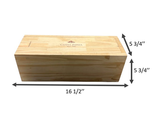Adrianna River Stones repurposed wooden wine crate with Sliding Lid from Catena Zapata winery in Mendoza, Argentina.